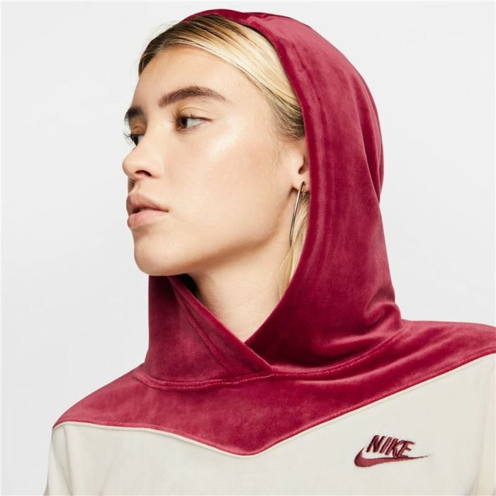 Sudadera con Capucha Mujer Nike Sportswear Heritage Rojo Oscuro 1