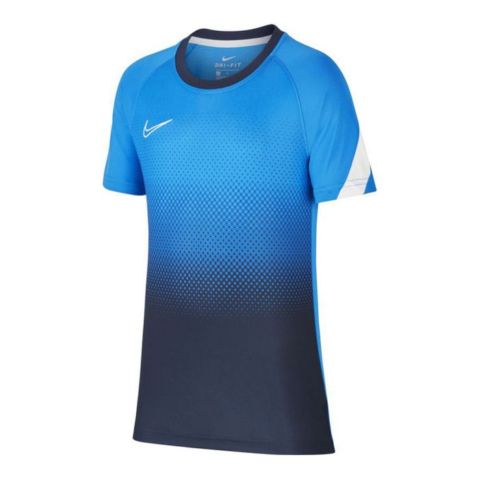 Camiseta de Fútbol de Manga Corta para Niños Nike Dri-FIT Academy Azul