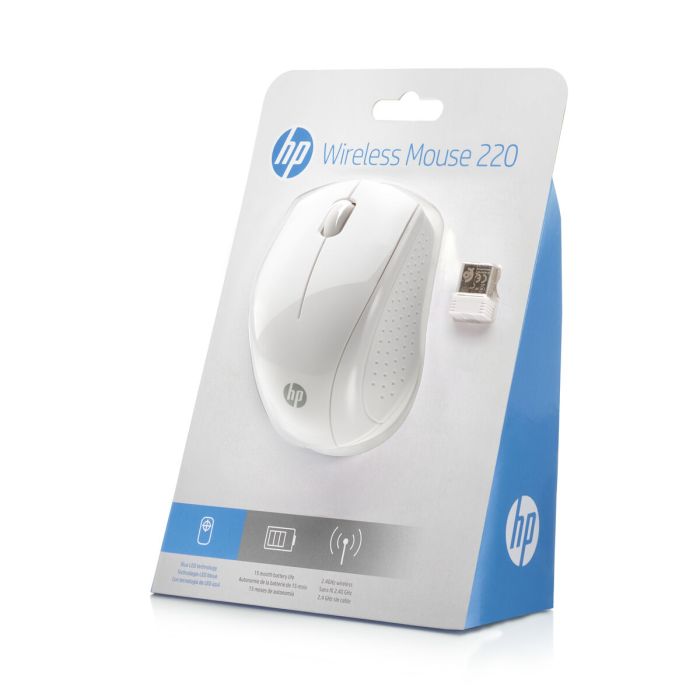 Ratón Inalámbrico HP 220 Blanco 1600 dpi 1