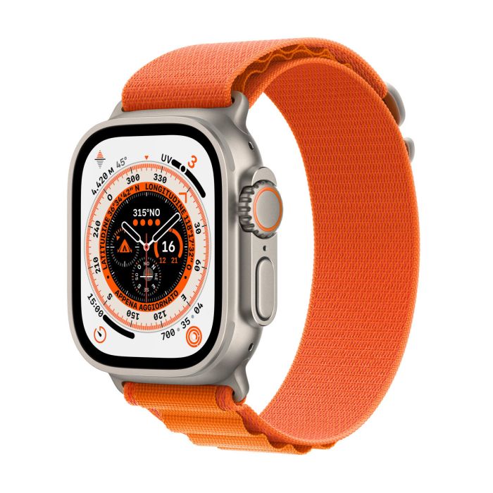Apple Watch Ultra/ GPS/ Cellular/ 49mm/ Caja de Titanio/ Correa Loop Alpine Naranja L Apple Watch Ultra/ GPS/ Cellular/ 49mm/ Caja de Titanio/ Correa Loop Alpine Naranja L
