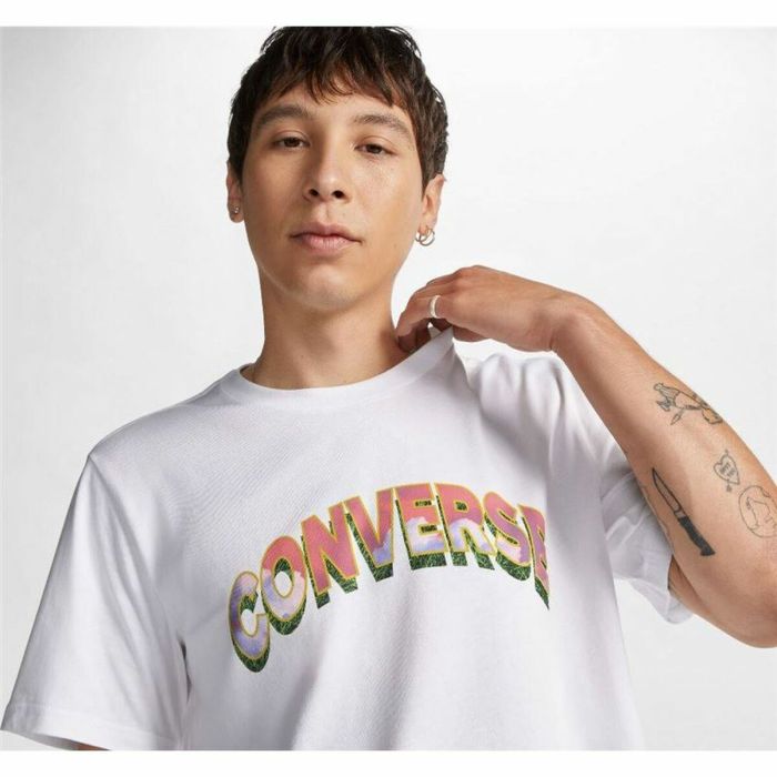 Camiseta de Manga Corta Hombre Converse Mirror Blanco 1