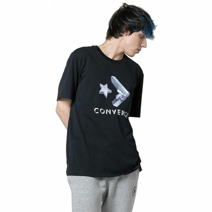 Camiseta de Manga Corta Hombre Converse Crystals Negro 1