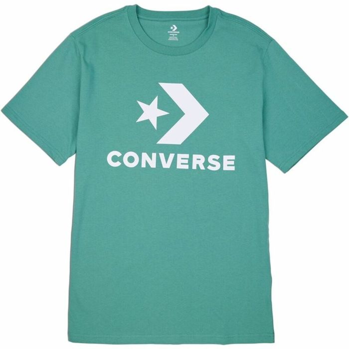 Camiseta de Manga Corta Unisex Converse Standard Fit Center Front Large Verde