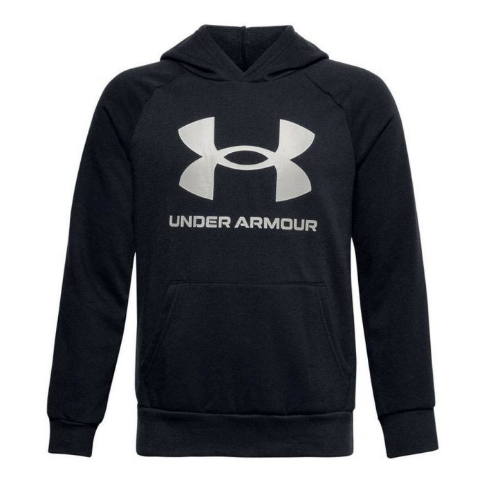 Sudadera con Capucha Niño Under Armour Fleece Rival Big Logo Negro