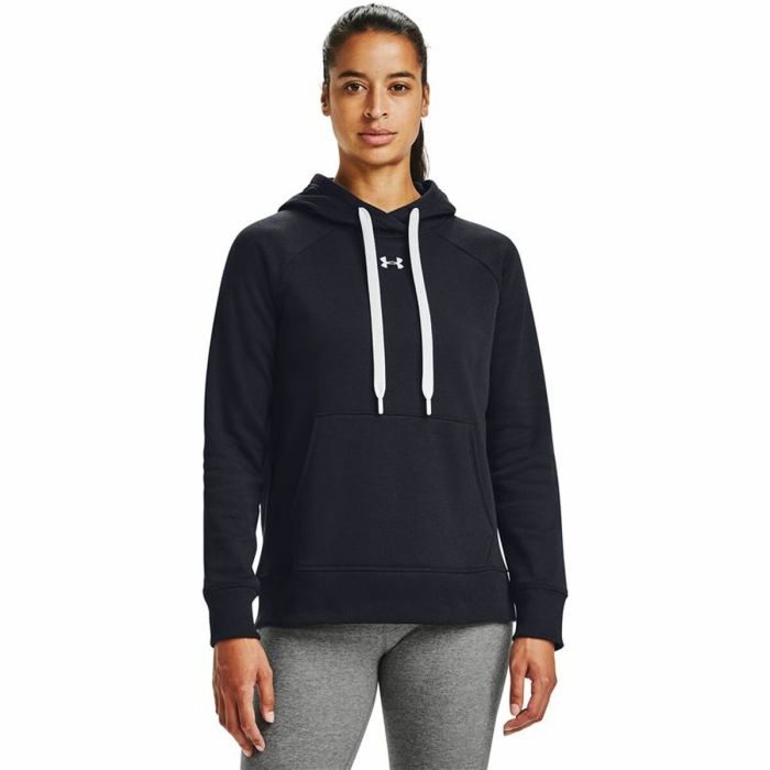 Sudadera con Capucha Mujer Under Armour Rival Fleece Azul marino 2