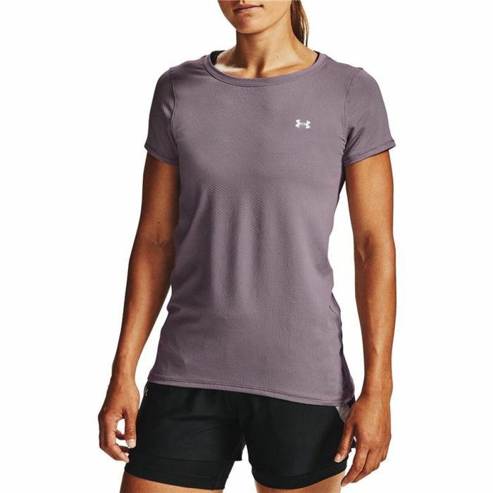 Camiseta de Manga Corta Mujer Under Armour HeatGear Morado 2