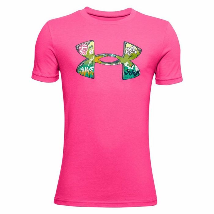 Camiseta de Manga Corta Infantil Under Armour UA Tech Rosa