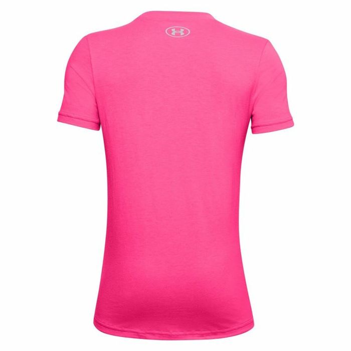 Camiseta de Manga Corta Infantil Under Armour UA Tech Rosa 1