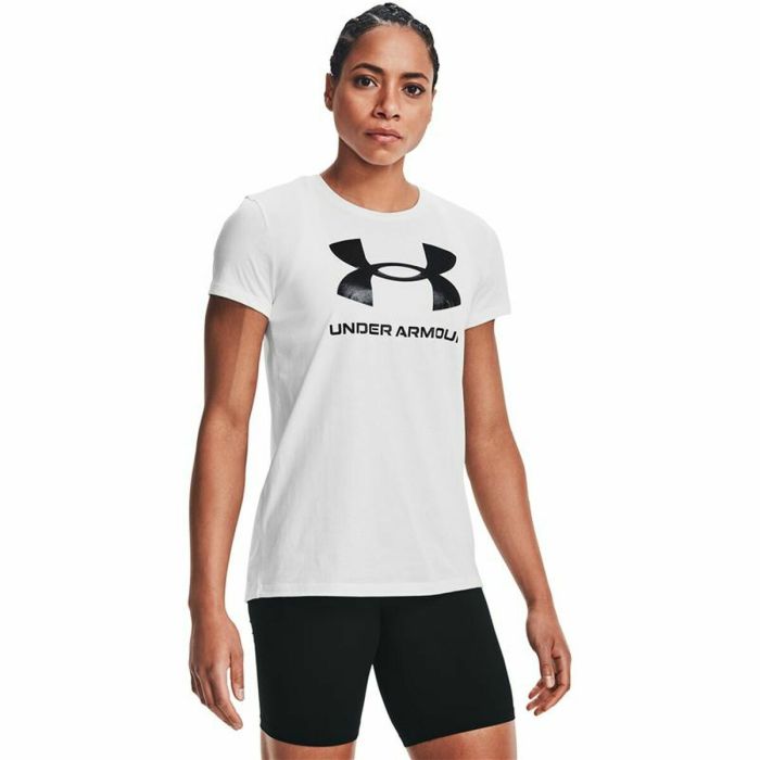 Camiseta de Manga Corta Mujer Under Armour Sportstyle Blanco 1