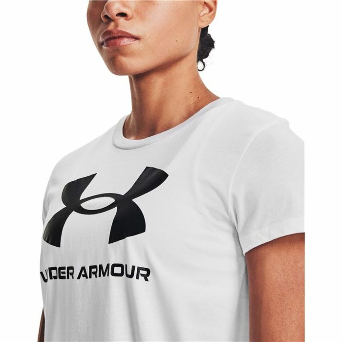 Camiseta de Manga Corta Mujer Under Armour Sportstyle Blanco 4