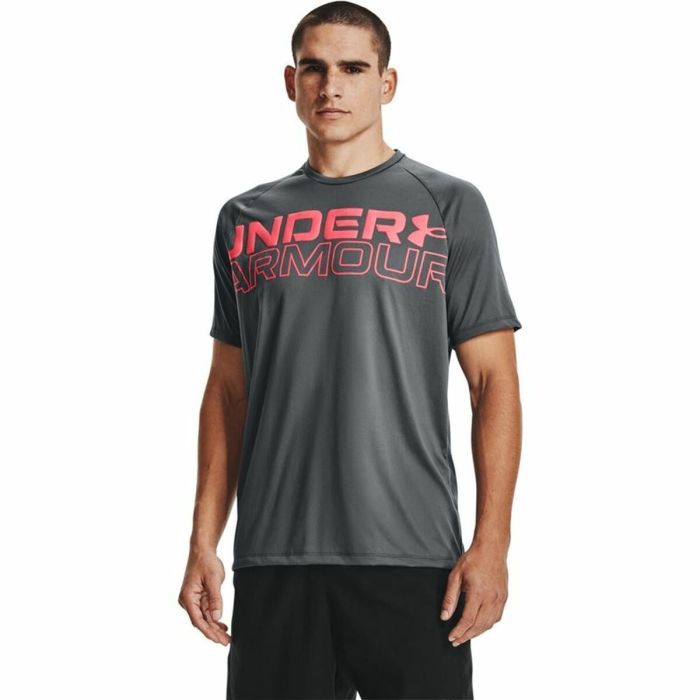 Camiseta de Manga Corta Hombre Under Armour Tech 2.0 Gris oscuro 2