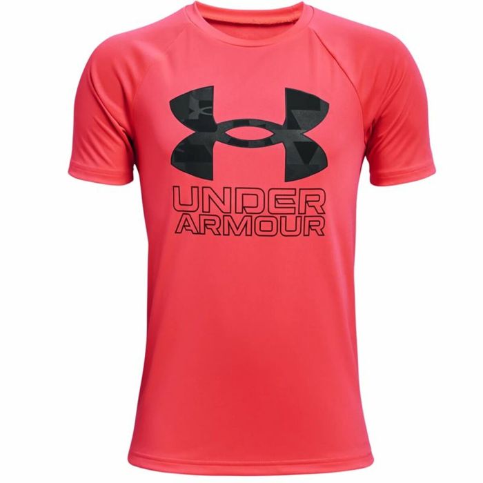 Camiseta de Manga Corta Niño Under Armour Tech Hybrid Rojo