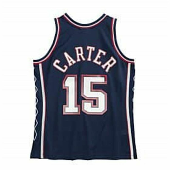Camiseta de baloncesto Mitchell & Ness New Jersey Nets 2006-07 Nº15 Vince Carter Azul 3