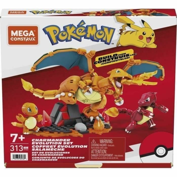 Juego de Construcción Megablocks Charmander Charmilion Charizard Pokémon 300 Piezas 4