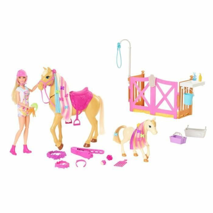 Set de juguetes Barbie Toilettage des Chevaux Plástico 5