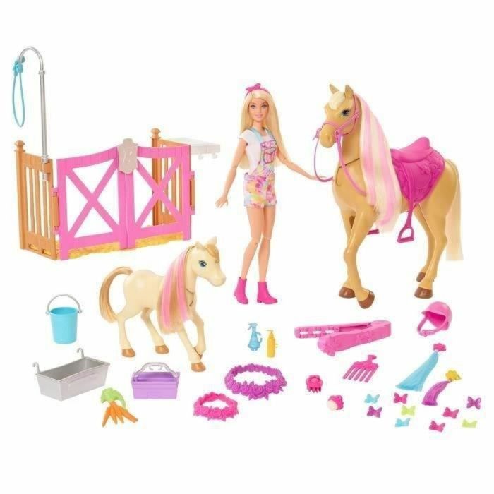 Set de juguetes Barbie Toilettage des Chevaux Plástico 3