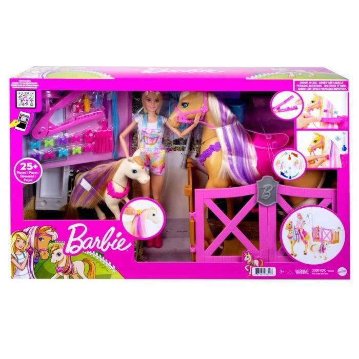 Set de juguetes Barbie Toilettage des Chevaux Plástico 2