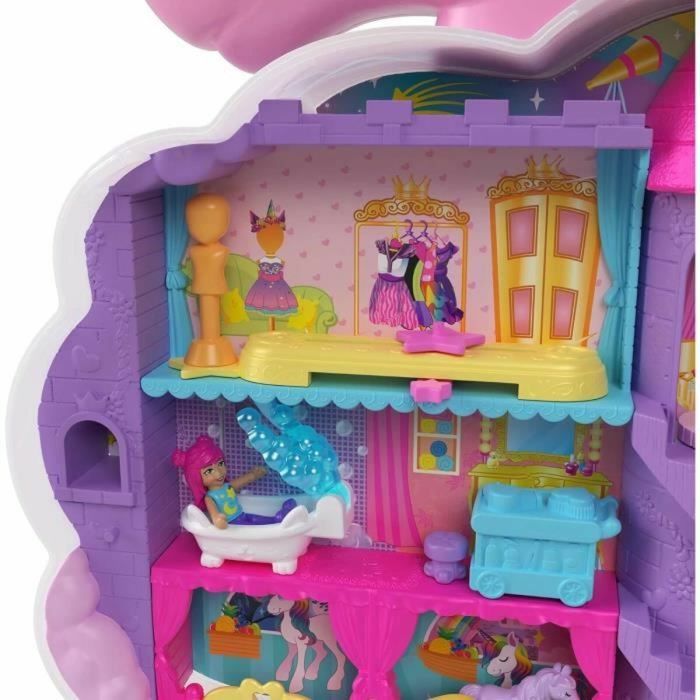 Playset Polly Pocket Coffret Salon De Coiffure Licorne Arc-En-Ciel 1