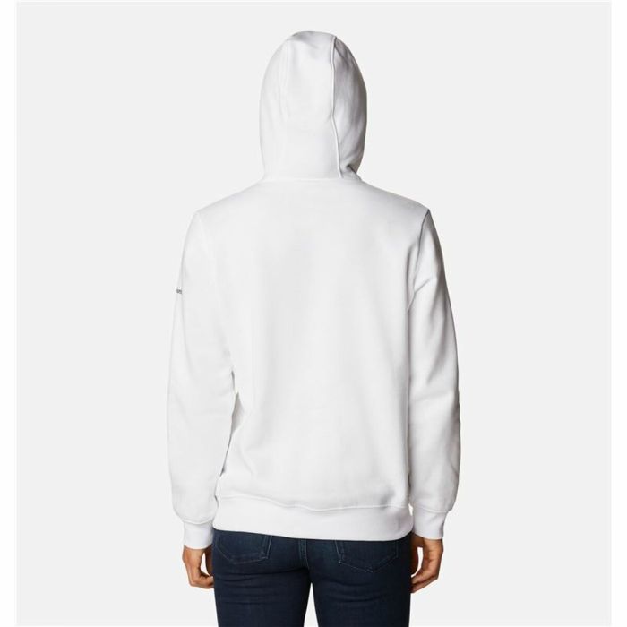 Sudadera con Capucha Mujer Columbia Logo Blanco 4