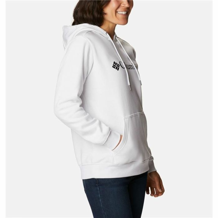 Sudadera con Capucha Mujer Columbia Logo Blanco 2