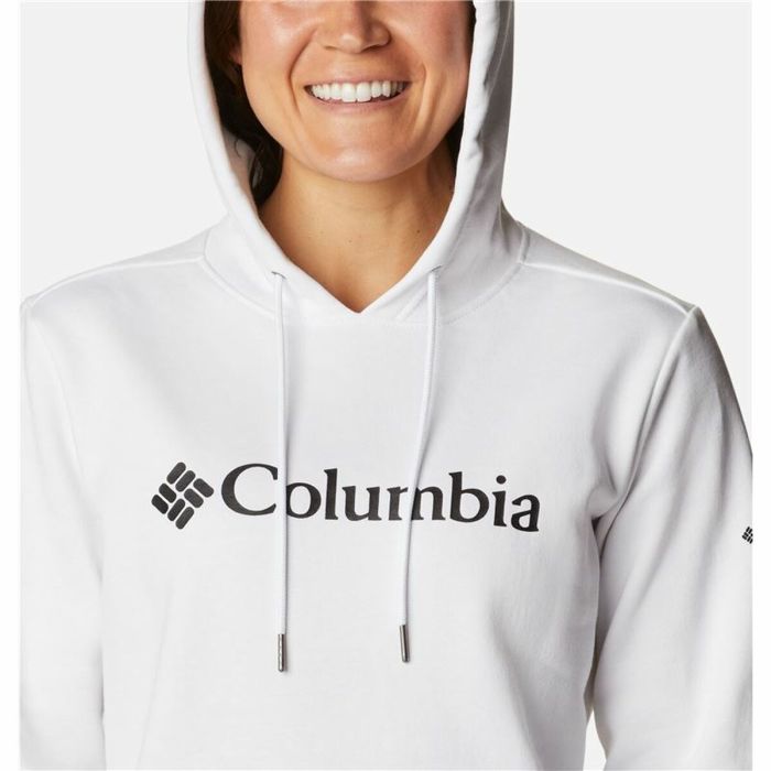 Sudadera con Capucha Mujer Columbia Logo Blanco 1