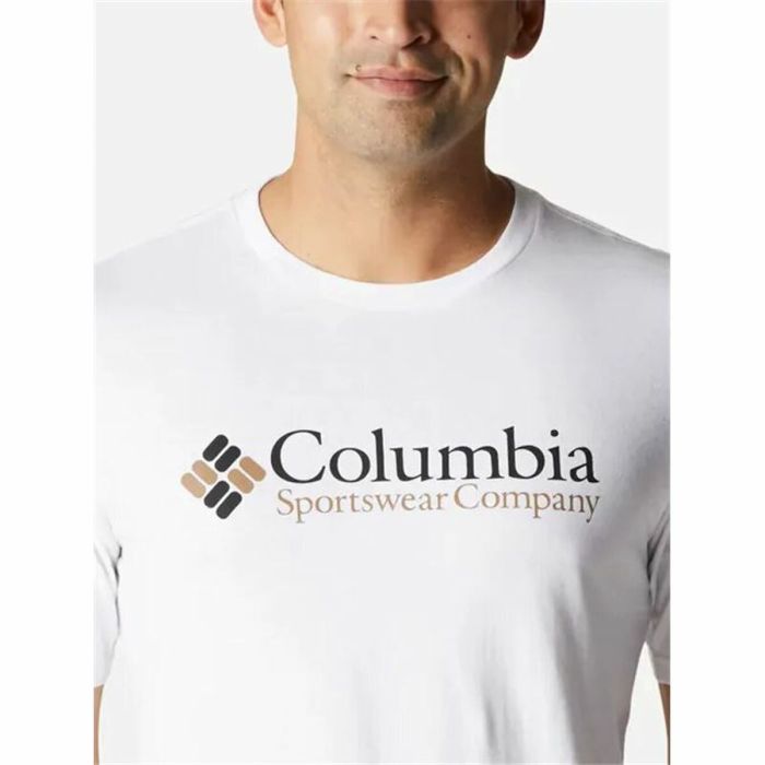 Camiseta de Manga Corta Hombre Columbia Blanco 1
