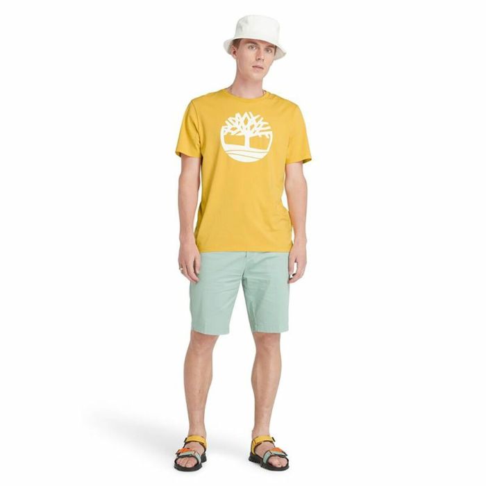 Camiseta de Manga Corta Hombre Timberland Kennebec River Tree Logo Short Amarillo 2