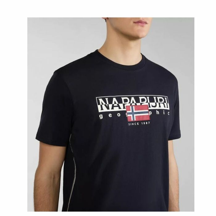 Camiseta de Manga Corta Hombre Napapjiri Negro 2