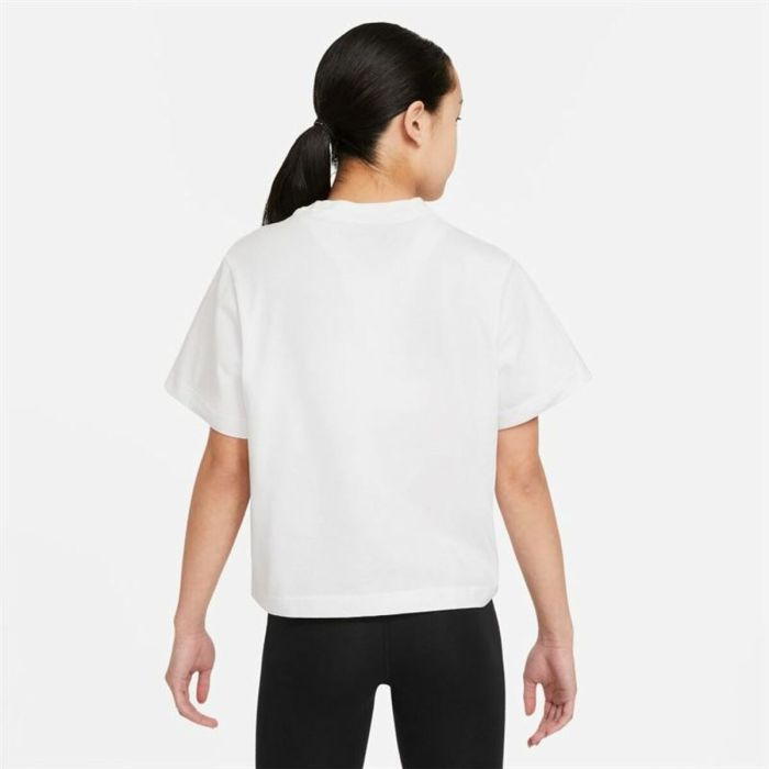 Camiseta de Manga Corta Infantil Nike Sportswear Blanco 3