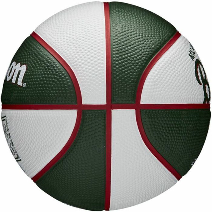 Balón de Baloncesto Mini Wilson NBA Bucks  Oliva 3 1