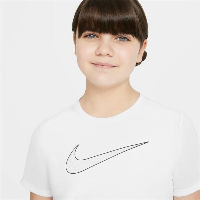 Camiseta de Manga Corta Infantil Nike Dri-FIT One Blanco 3