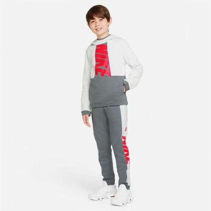 Pantalón de Chándal para Niños Nike Sportswear Blanco Gris oscuro 5