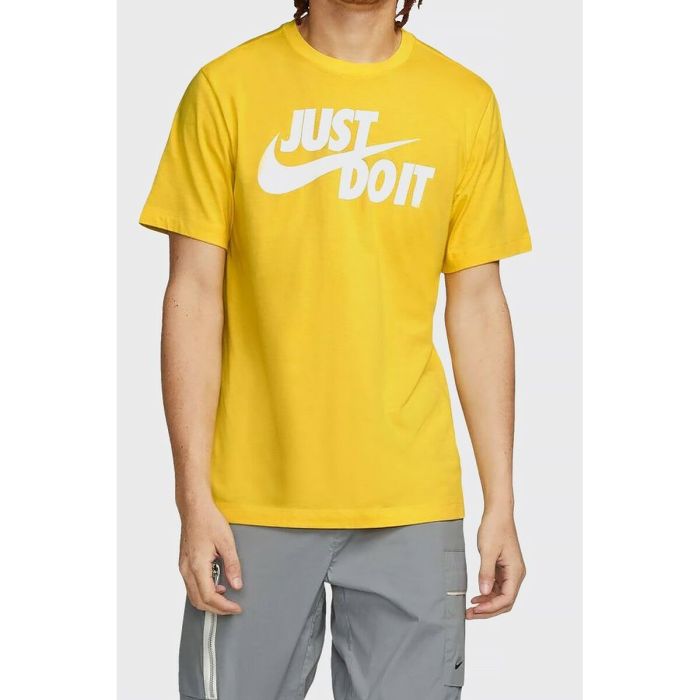 Camiseta de Manga Corta Hombre Nike TEE JUST DO IT SWOOSH AR5006 709 Amarillo 1