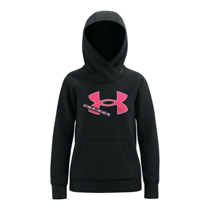 Sudadera con Capucha Niña Under Armour Fleece Logo Negro