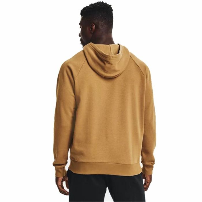 Sudadera con Capucha Hombre Under Armour Rival Big Logo Ocre 3