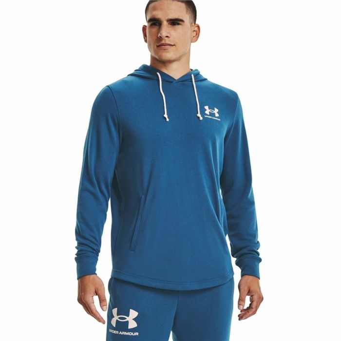 Sudadera con Capucha Hombre Under Armour Rival Terry Azul 1