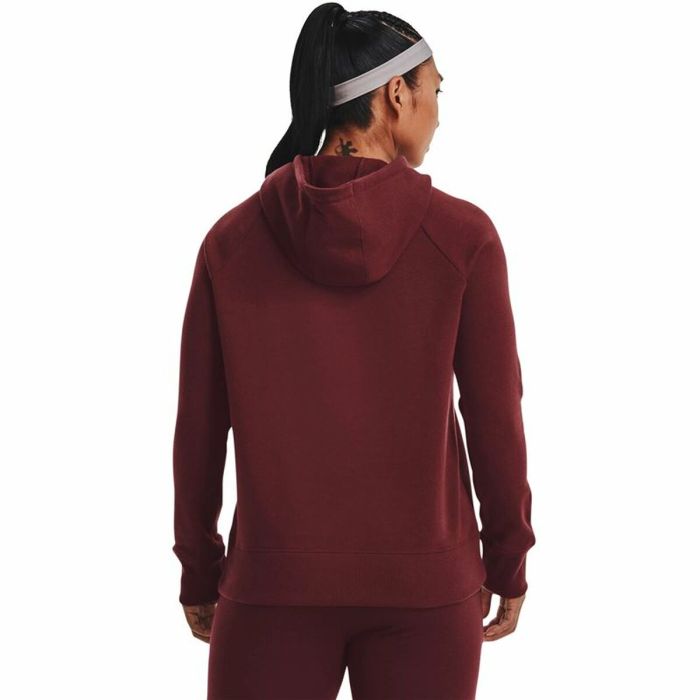 Sudadera con Capucha Mujer Under Armour Rival Fleece Granate 3