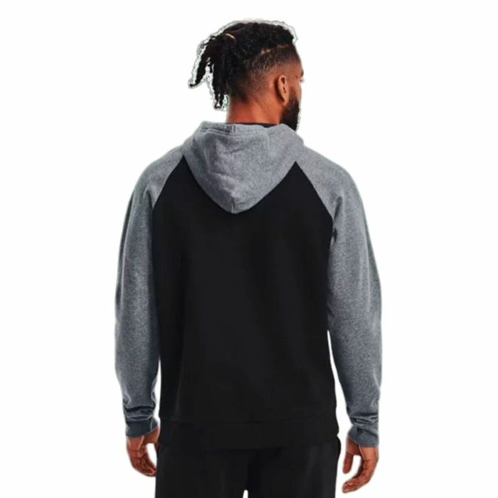 Sudadera con Capucha Hombre Under Armour  Wordmark Colorblock Negro 2