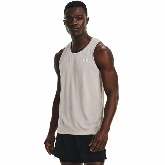 Camiseta para Hombre sin Mangas Under Armour Streaker Gris 4