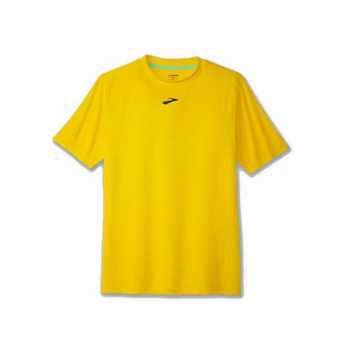 Camiseta de Manga Corta Hombre Brooks High Point Amarillo