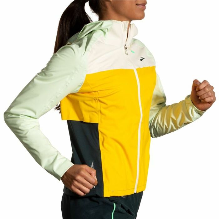 Chaqueta Deportiva para Mujer Brooks High Point Waterproof Blanco 2