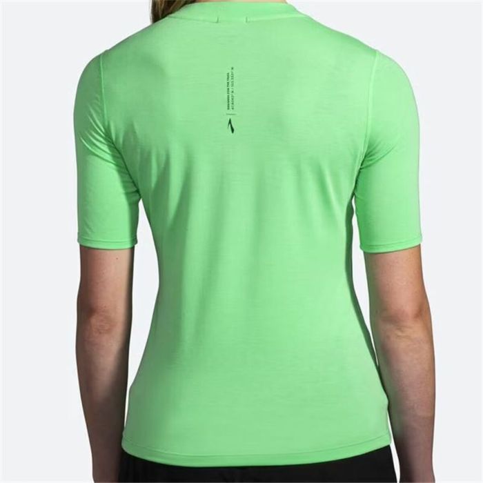 Camiseta de Manga Corta Mujer Brooks High Point Verde 2