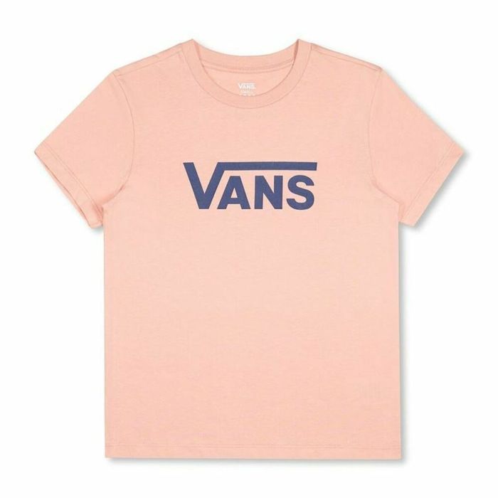 Camiseta de Manga Corta Mujer Vans Drop V SS Crew-B W Peach Salmón 1