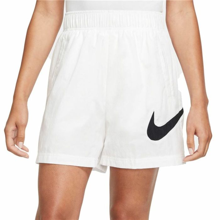 Pantalones Cortos Deportivos para Mujer Nike Sportswear Essential Blanco L