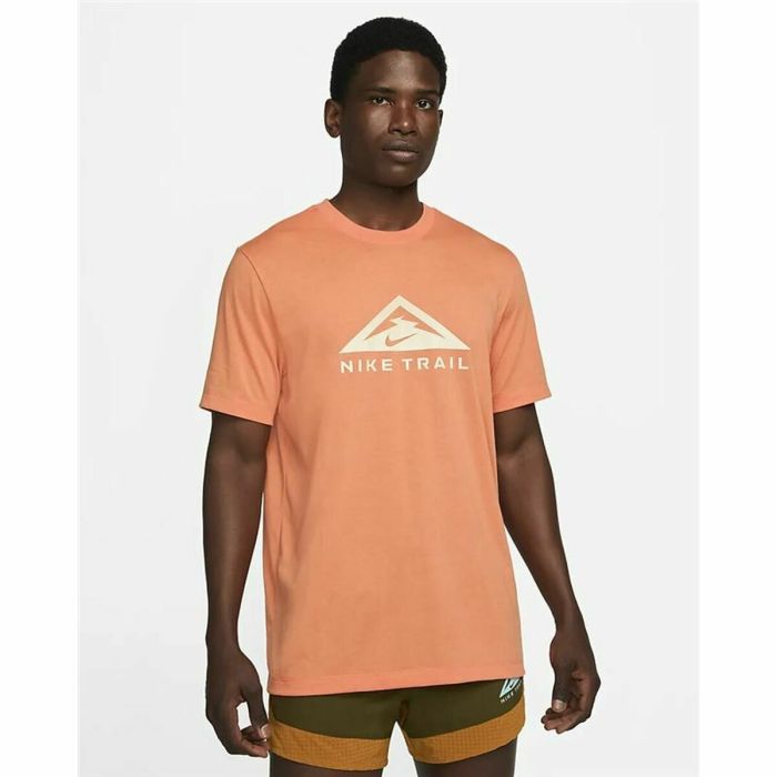 Camiseta de Manga Corta Hombre Nike Dri-FIT Naranja Salmón
