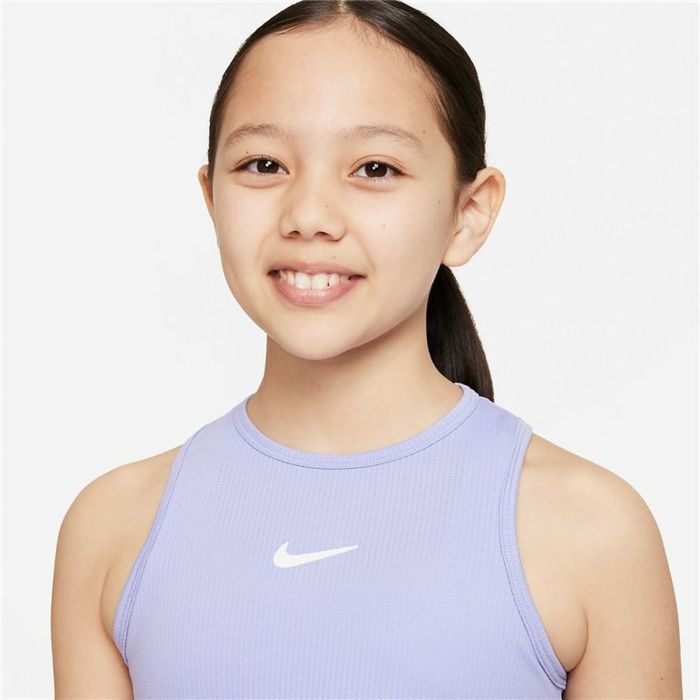 Camiseta de Manga Corta Infantil Nike Court Dri-FIT Victory Lavanda 1