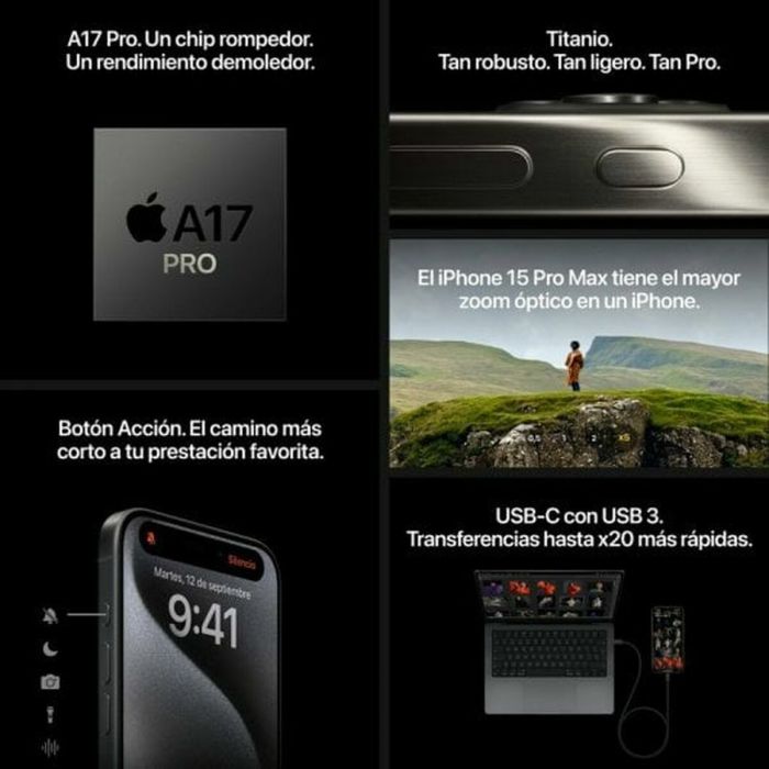 Smartphone Apple 6,7" 512 GB Titanio 3