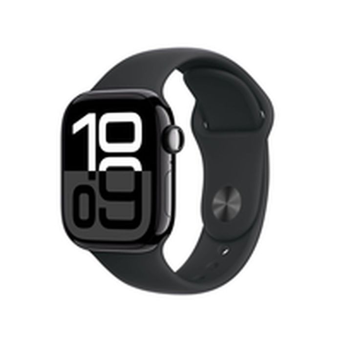 Apple Watch Series 10/ GPS/ 42mm/ Caja de Aluminio Negro Azabache / Correa Deportiva Negra S/M