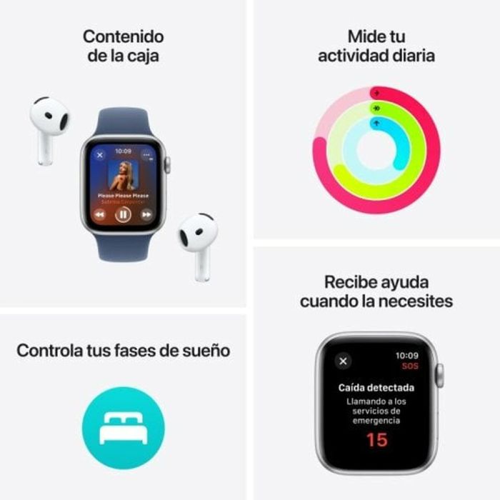 Smartwatch Apple SE GPS + Cellular 40mm Plateado 40 mm 6