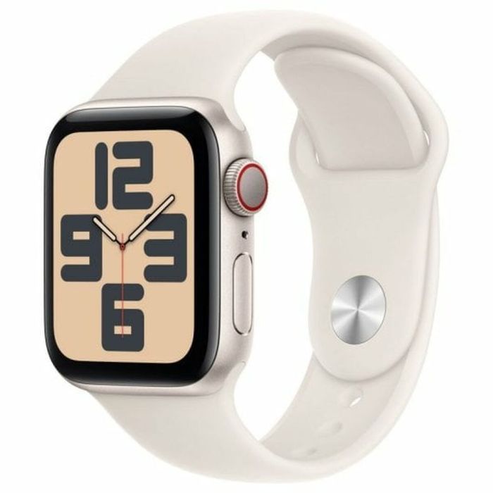 Apple Watch SE 3rd V2/ GPS/ Cellular/ 40mm/ Caja de Aluminio Blanco Estrella/ Correa Deportiva Blanco Estrella S/M